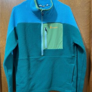 Cotopaxi Green and Teal Half-zip Fleece, Women's L